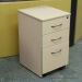 Blonde 3 Drawer Box Box File Rolling Pedestal